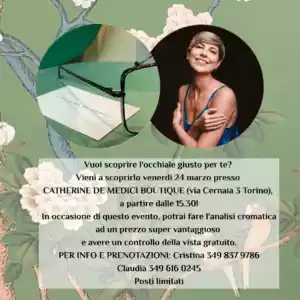 Evento ottico | Cristina Cantino Consulente d'immagine Torino